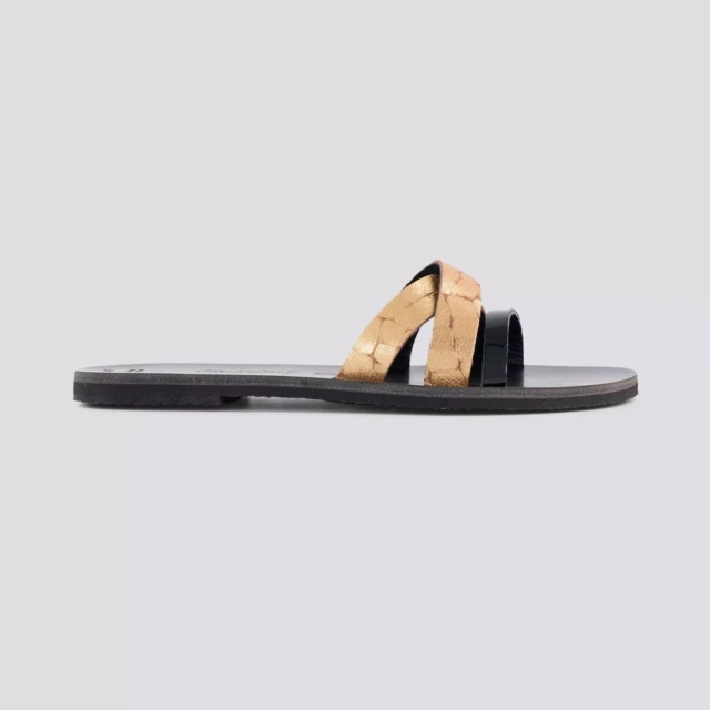 MAX VINCENT - MULES LES PRECIEUSES cuir tannage vegetal noir Femme