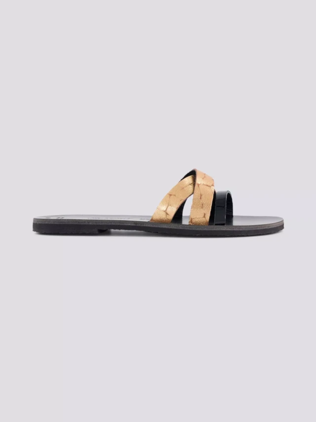 MAX VINCENT - MULES LES PRECIEUSES cuir tannage vegetal noir Femme