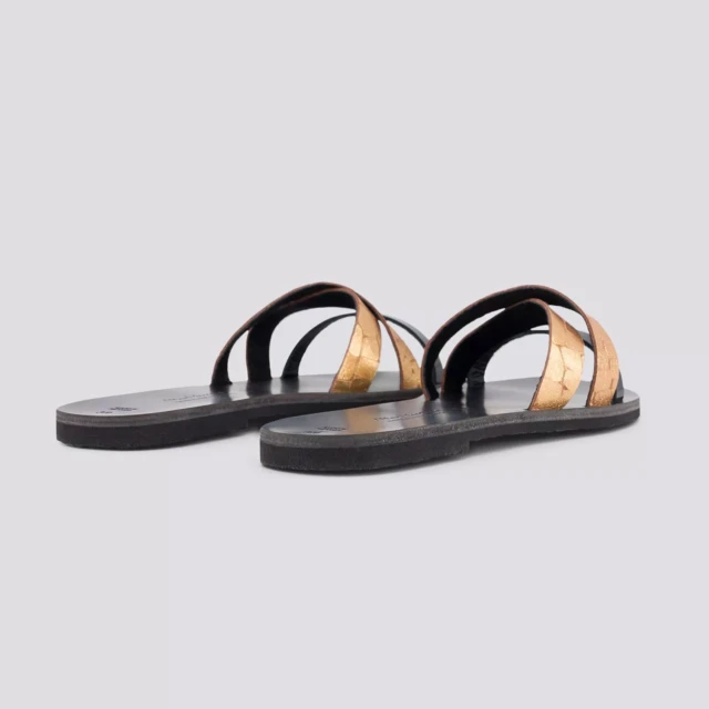 MAX VINCENT - MULES LES PRECIEUSES cuir tannage vegetal noir Femme