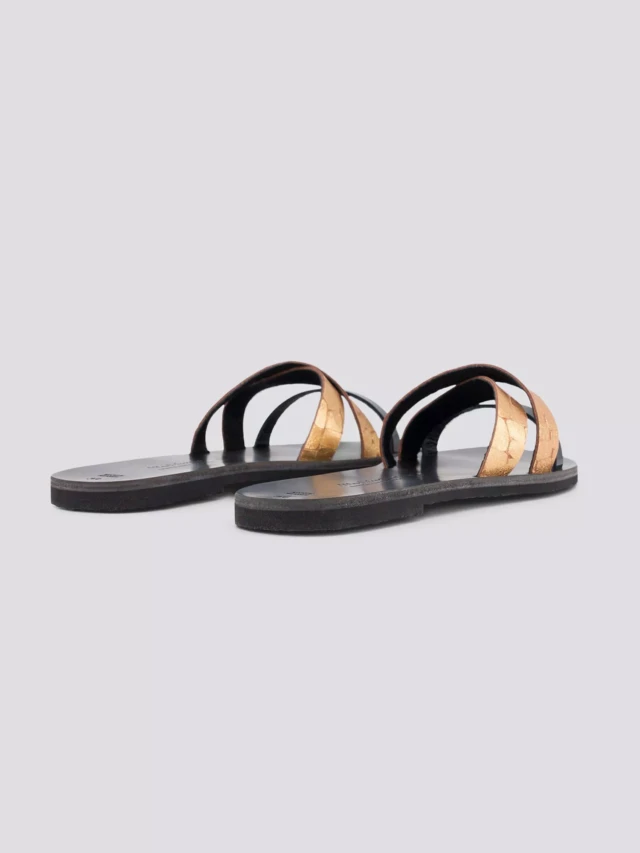MAX VINCENT - MULES LES PRECIEUSES cuir tannage vegetal noir Femme