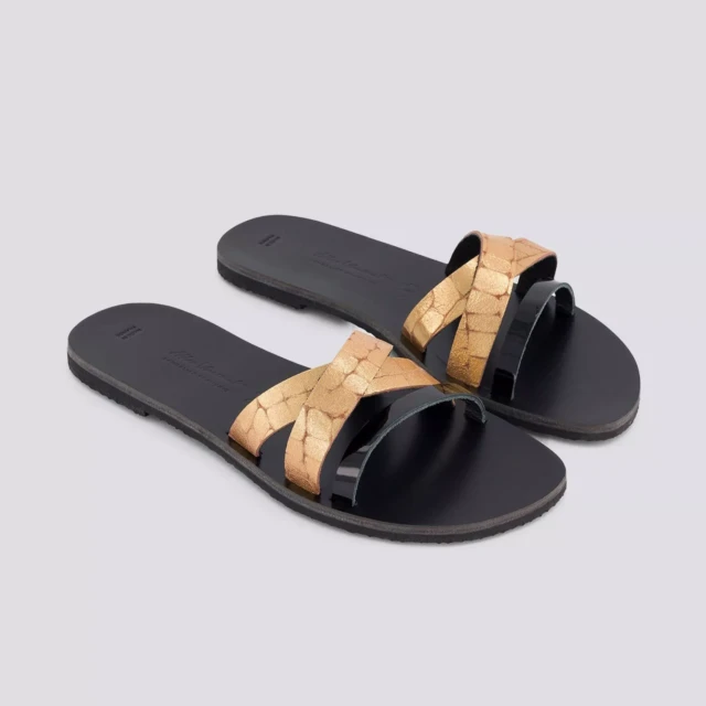 MAX VINCENT - MULES LES PRECIEUSES cuir tannage vegetal noir Femme