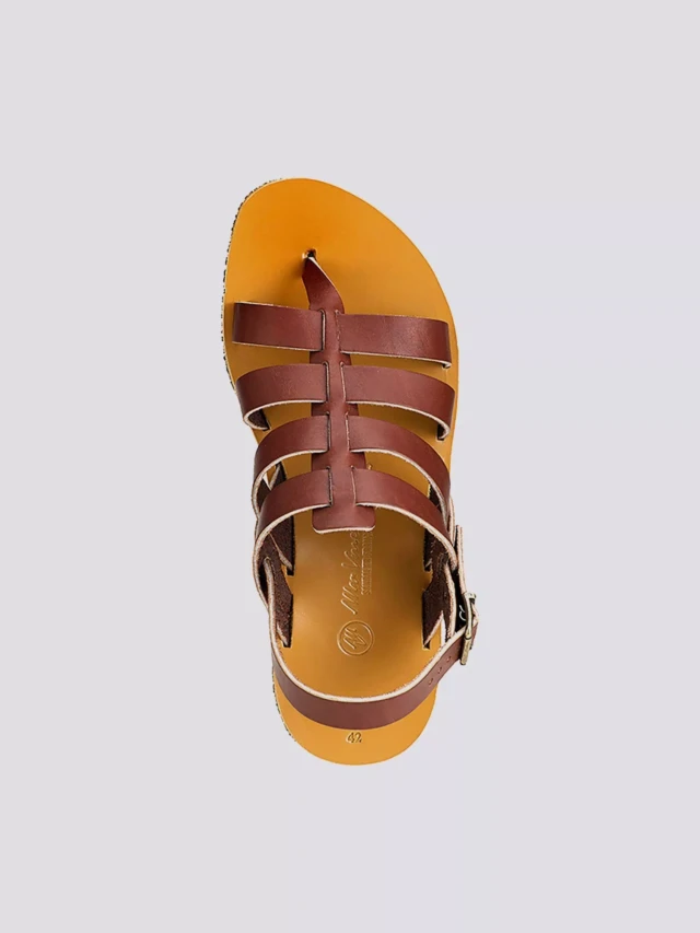 MAX VINCENT - TROPEZIENNE ROME cuir tannage vegetal marron Homme