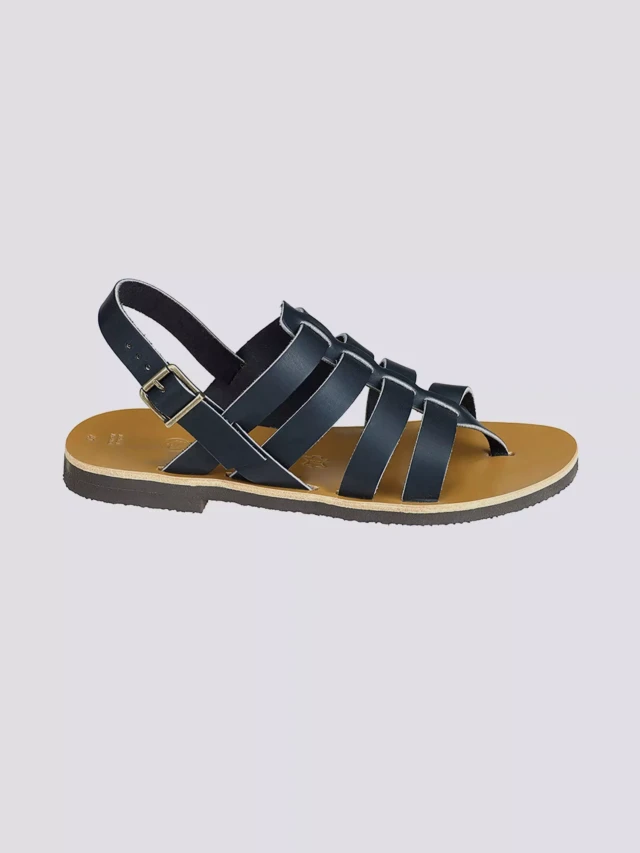 MAX VINCENT - TROPEZIENNE ROME cuir tannage vegetal noir Homme