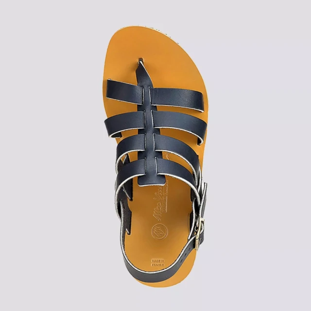 MAX VINCENT - TROPEZIENNE ROME cuir tannage vegetal noir Homme