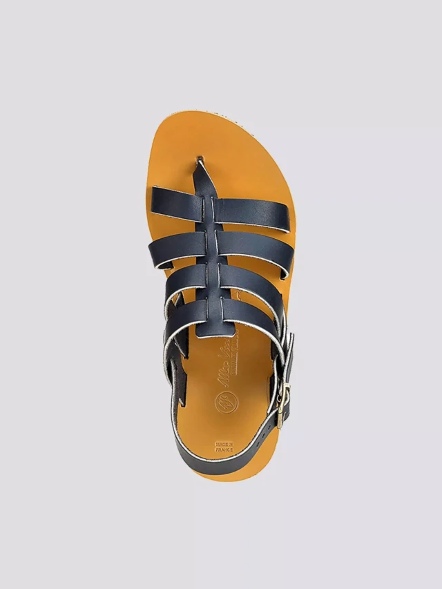 MAX VINCENT - TROPEZIENNE ROME cuir tannage vegetal noir Homme