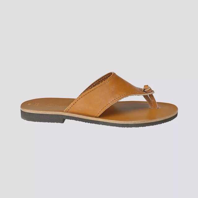 MAX VINCENT - TONGS SAHARA cuir tannage vegetal naturel Homme