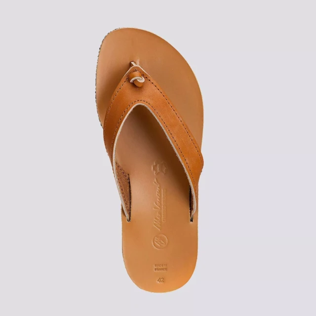 MAX VINCENT - TONGS TENERE cuir tannage vegetal naturel Homme
