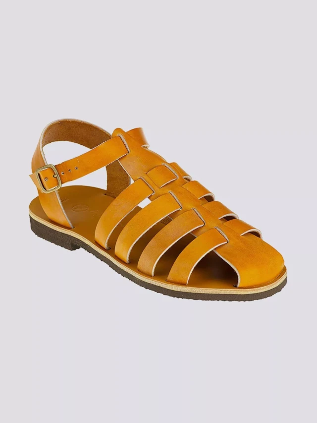 MAX VINCENT - SANDALES FERMEES TRADITION cuir tannage vegetal naturel Homme