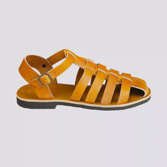 MAX VINCENT - SANDALES FERMEES TRADITION cuir tannage vegetal naturel Homme