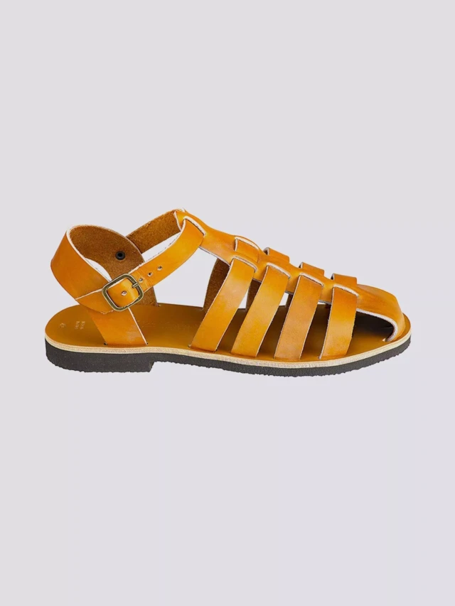 MAX VINCENT - SANDALES FERMEES TRADITION cuir tannage vegetal naturel Homme