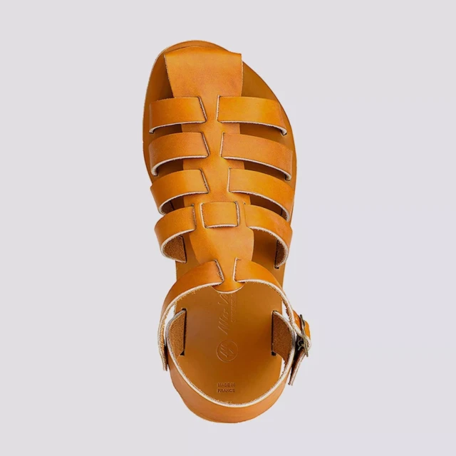 MAX VINCENT - SANDALES FERMEES TRADITION cuir tannage vegetal naturel Homme