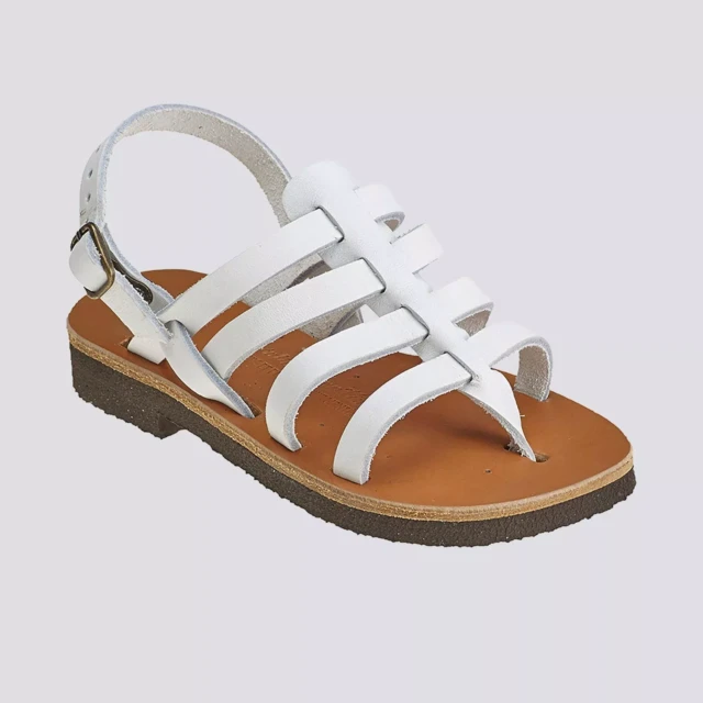 MAX VINCENT - TROPEZIENNE cuir blanc Enfant