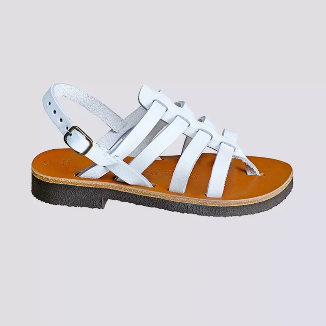 MAX VINCENT - TROPEZIENNE cuir blanc Enfant