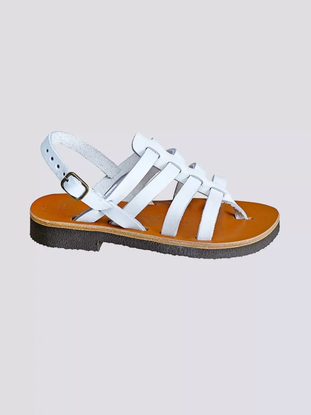 MAX VINCENT - TROPEZIENNE cuir blanc Enfant