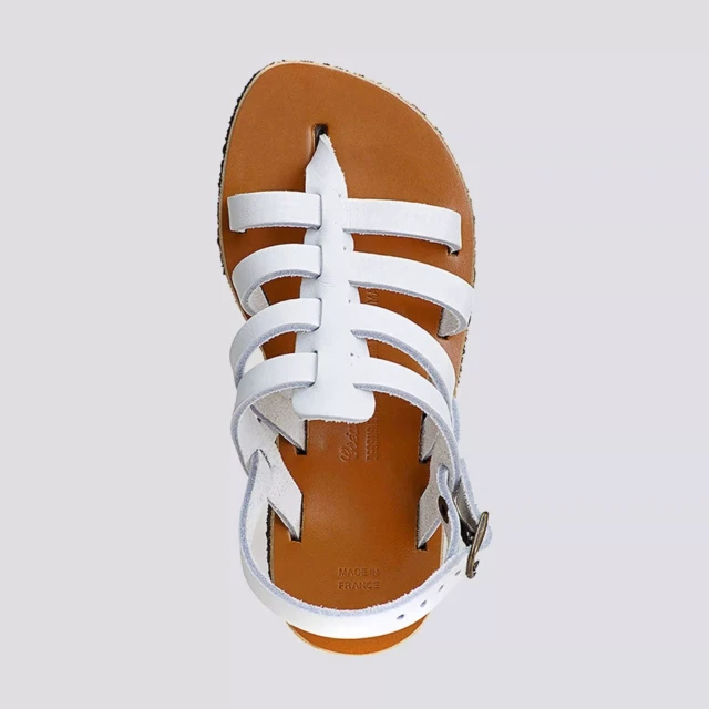 MAX VINCENT - TROPEZIENNE cuir blanc Enfant