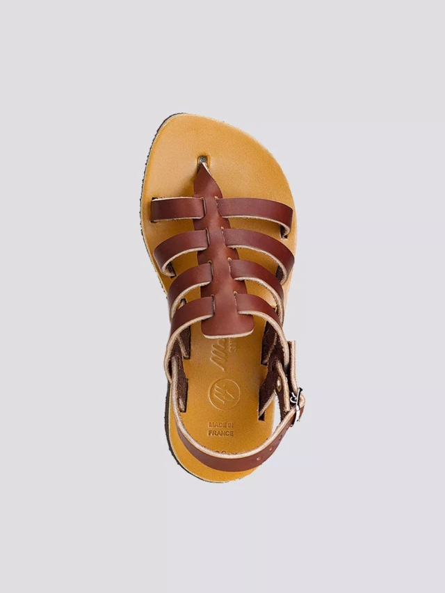 MAX VINCENT - TROPEZIENNE cuir tannage vegetal marron Enfant