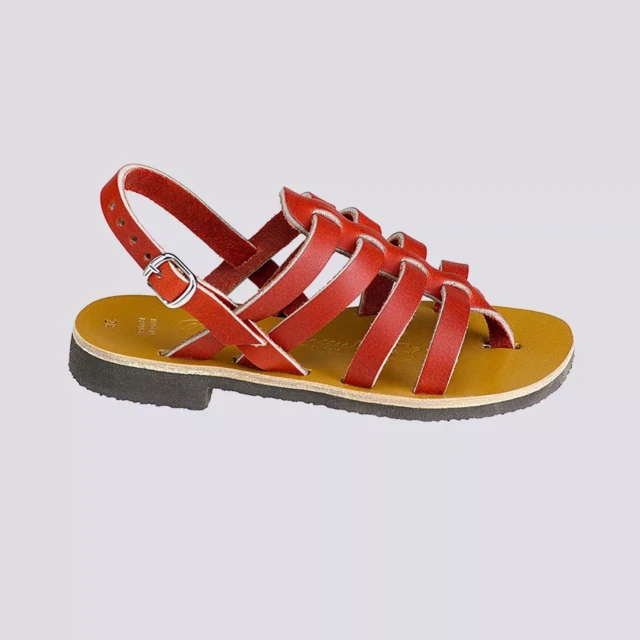 MAX VINCENT - TROPEZIENNE cuir tannage vegetal rouge Enfant
