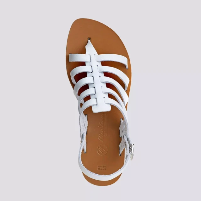 MAX VINCENT - TROPEZIENNE cuir blanc Femme