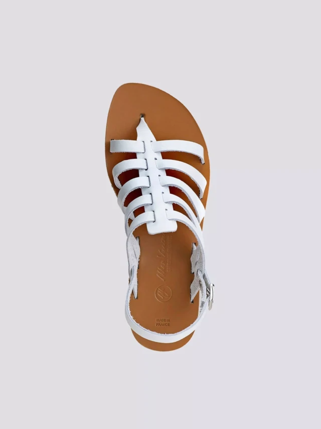 MAX VINCENT - TROPEZIENNE cuir blanc Femme