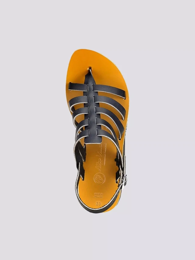 MAX VINCENT - TROPEZIENNE cuir tannage vegetal noir Femme