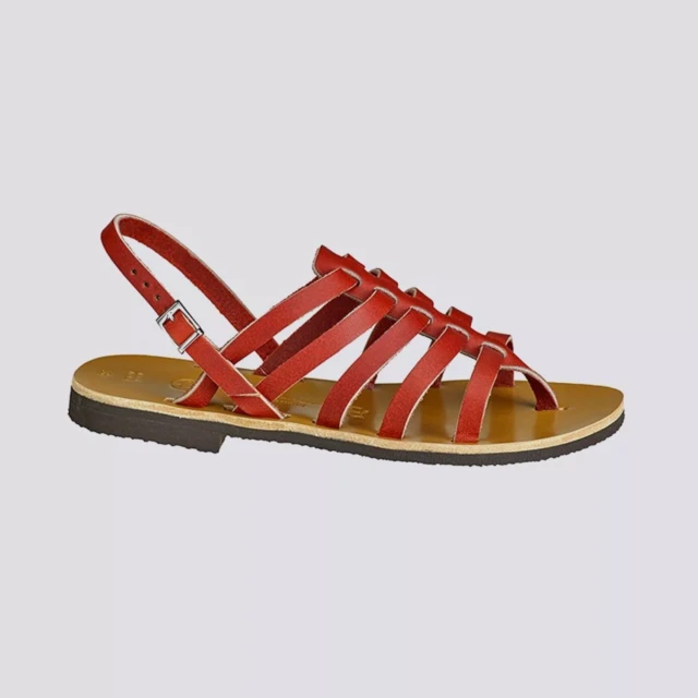 MAX VINCENT - TROPEZIENNE cuir tannage vegetal rouge Femme