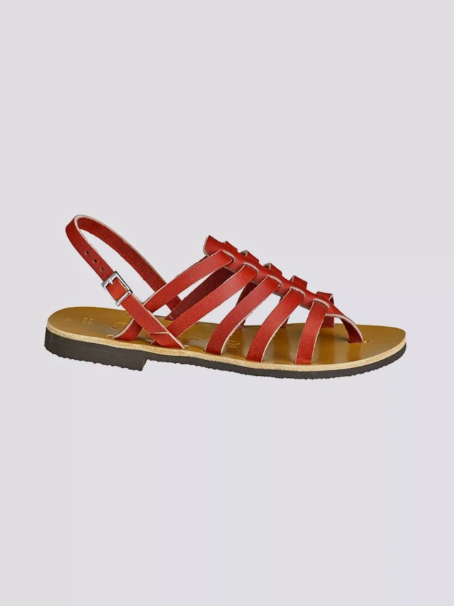 MAX VINCENT - TROPEZIENNE cuir tannage vegetal rouge Femme