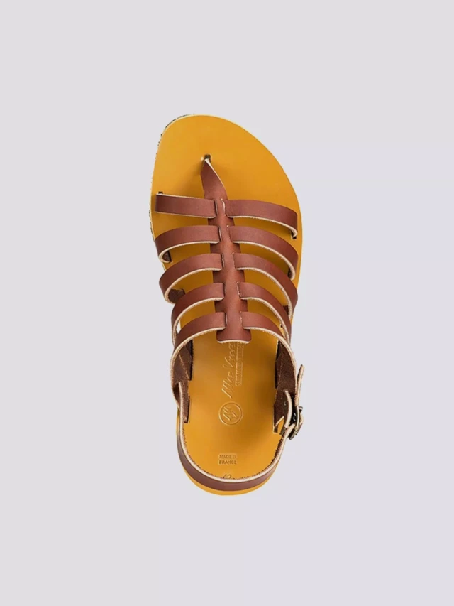 MAX VINCENT - TROPEZIENNE cuir tannage vegetal marron Homme