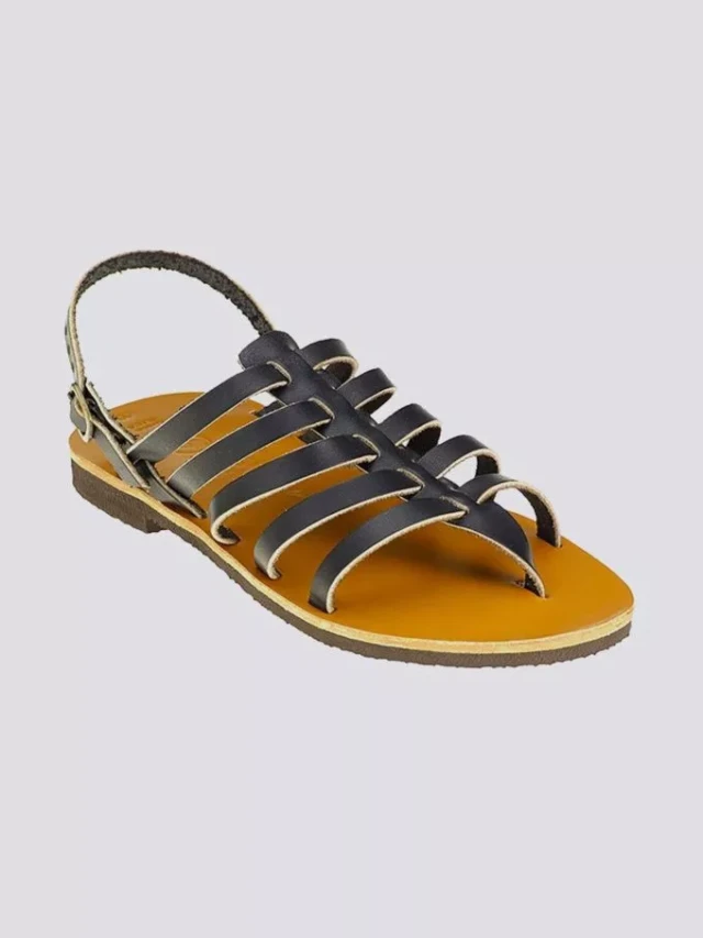 Max Vincent - Tropezienne cuir tannage vegetal noir homme