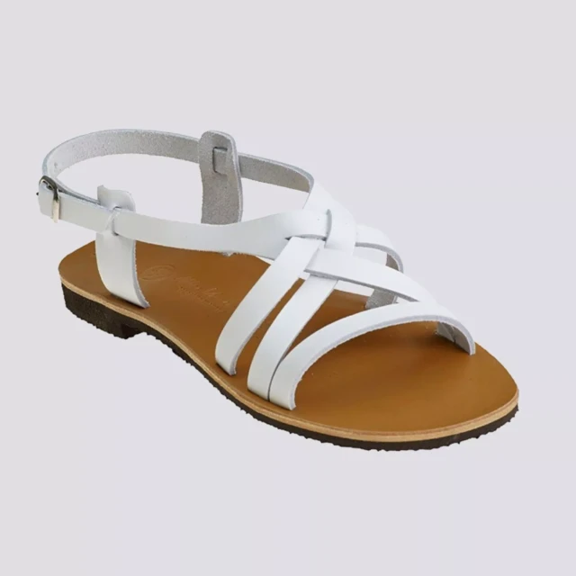 MAX VINCENT - SANDALES BRIDES CROISEES VERO cuir blanc  Femme