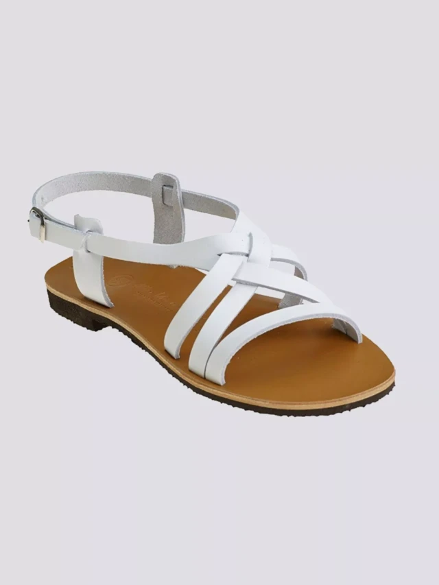 MAX VINCENT - SANDALES BRIDES CROISEES VERO cuir blanc  Femme