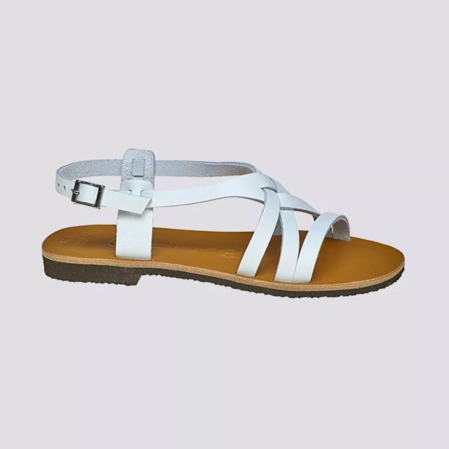 MAX VINCENT - SANDALES BRIDES CROISEES VERO cuir blanc  Femme