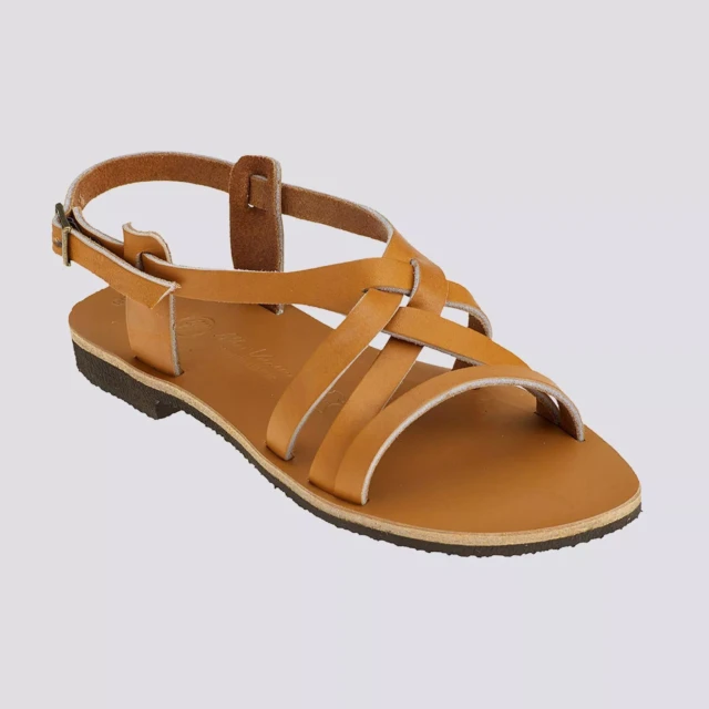MAX VINCENT - SANDALES BRIDES CROISEES VERO cuir tannage vegetal naturel Femme