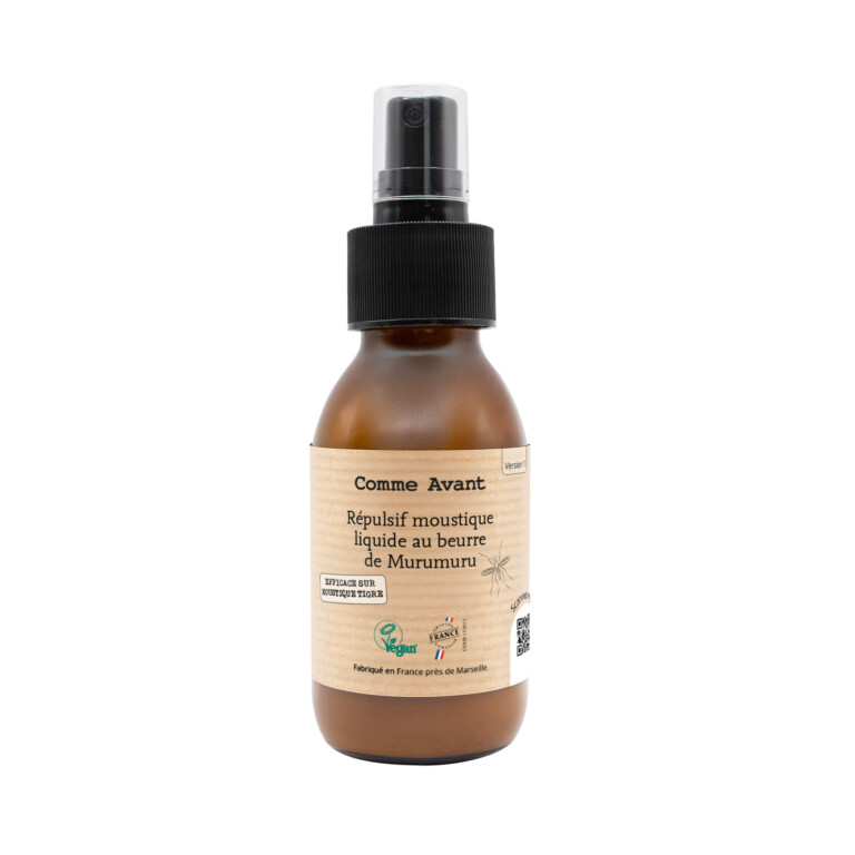 Comme Avant - Répulsif Anti-Moustique Liquide Naturel 90ml - Efficace contre Moustique Tigre - au Beurre de Murumuru