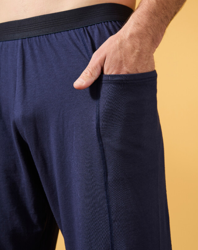 Lemahieu - Pantalon coton modal - Marine - Homme