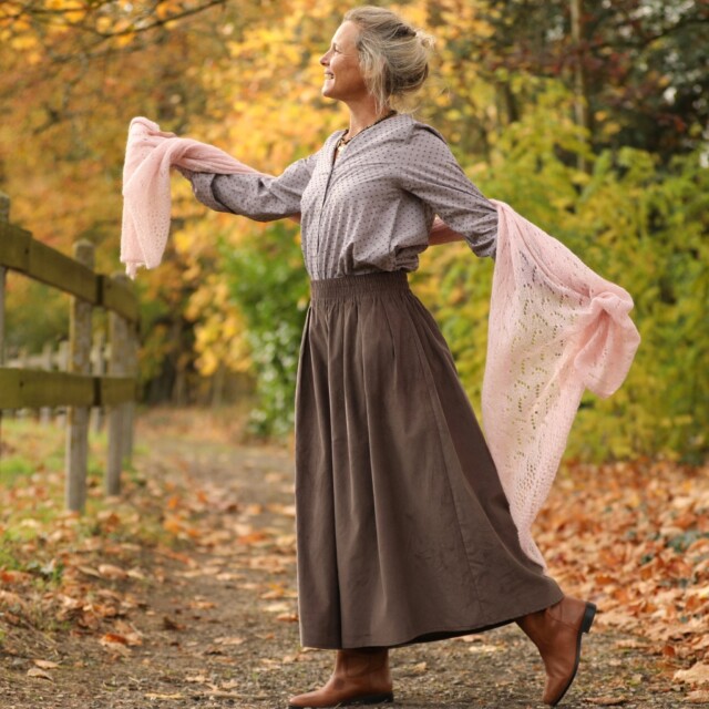 Quintessence - Pantalon Paco - velours milleraies moka