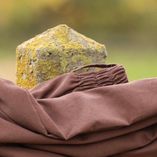 Quintessence - Pantalon Paco - velours milleraies moka