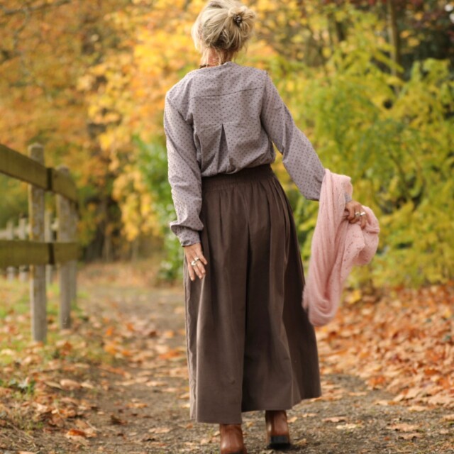 Quintessence - Pantalon Paco - velours milleraies moka