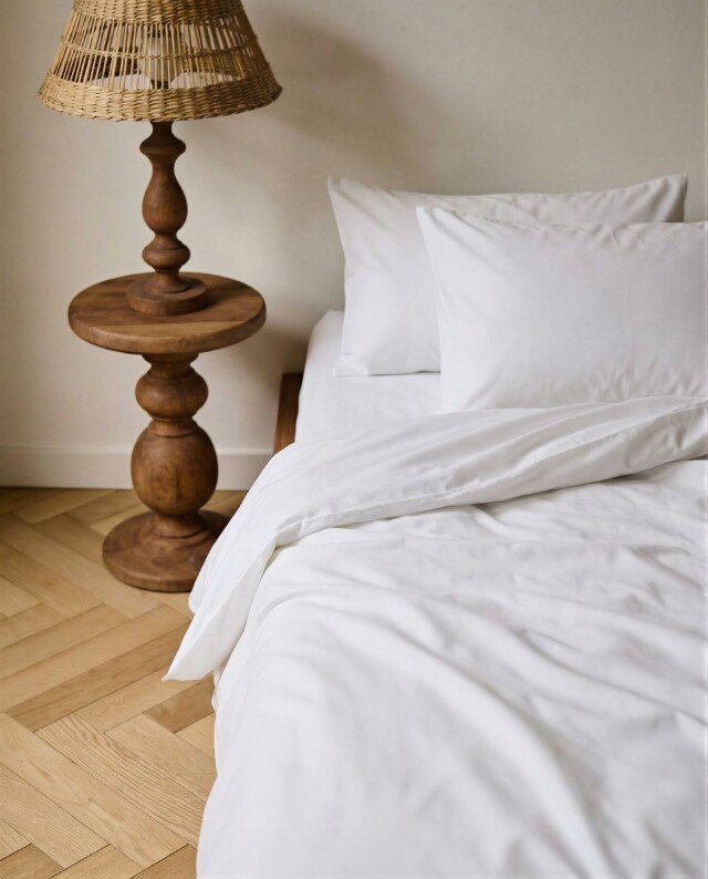 Dejorine - Taies d'oreiller X2 en Percale de coton - Blanc