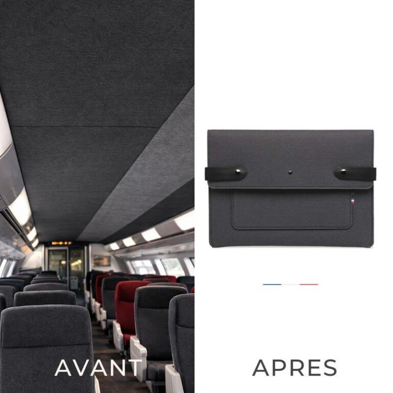 SAINT LAZARE - Pochette ordinateur Made in France - Ardoise – 16 pouces (40.5x30cm)