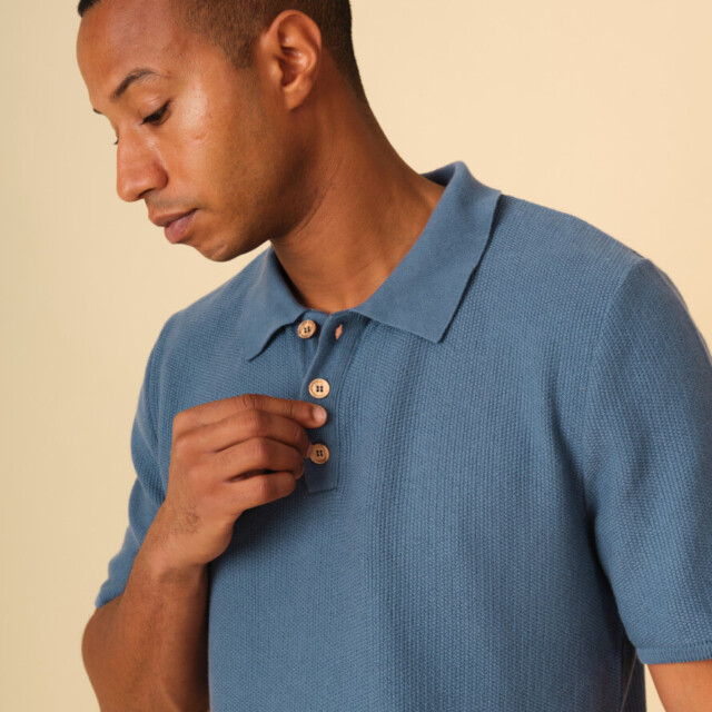 Montlimart - POLO AGAVE BLEU AZUR