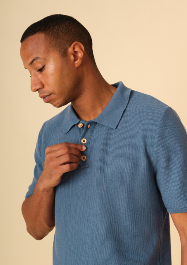 Montlimart - POLO AGAVE BLEU AZUR