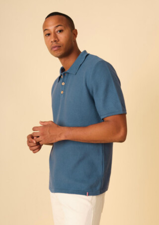 Polo Agave Bleu Azur par la marque Montlimart Montlimart - Polo Agave Bleu Azur