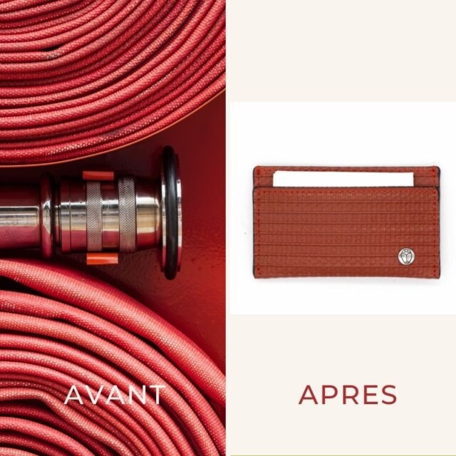 Saint-Lazare - Porte-cartes rouge en lance à incendie