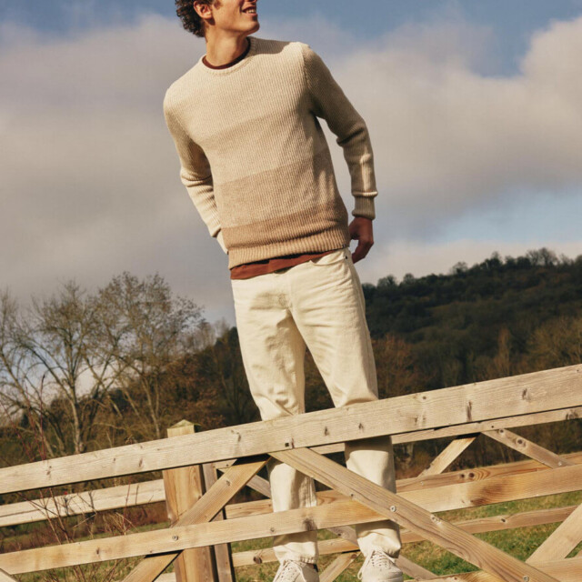 Montlimart - PULL BIOME ECRU / MARRON