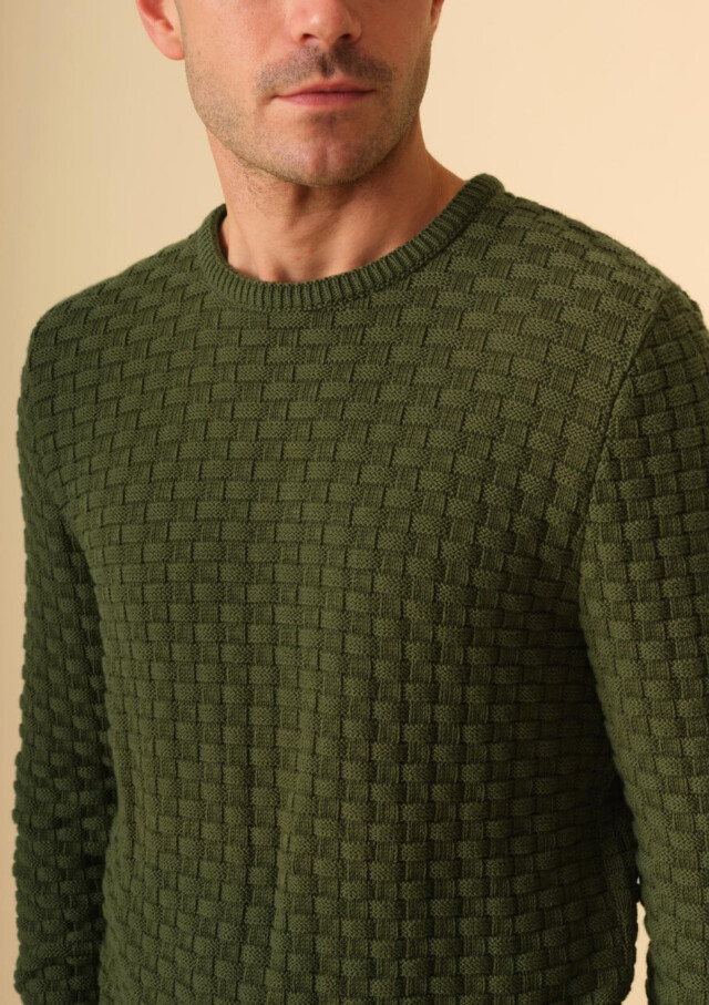 Montlimart - Pull Damier Sauge