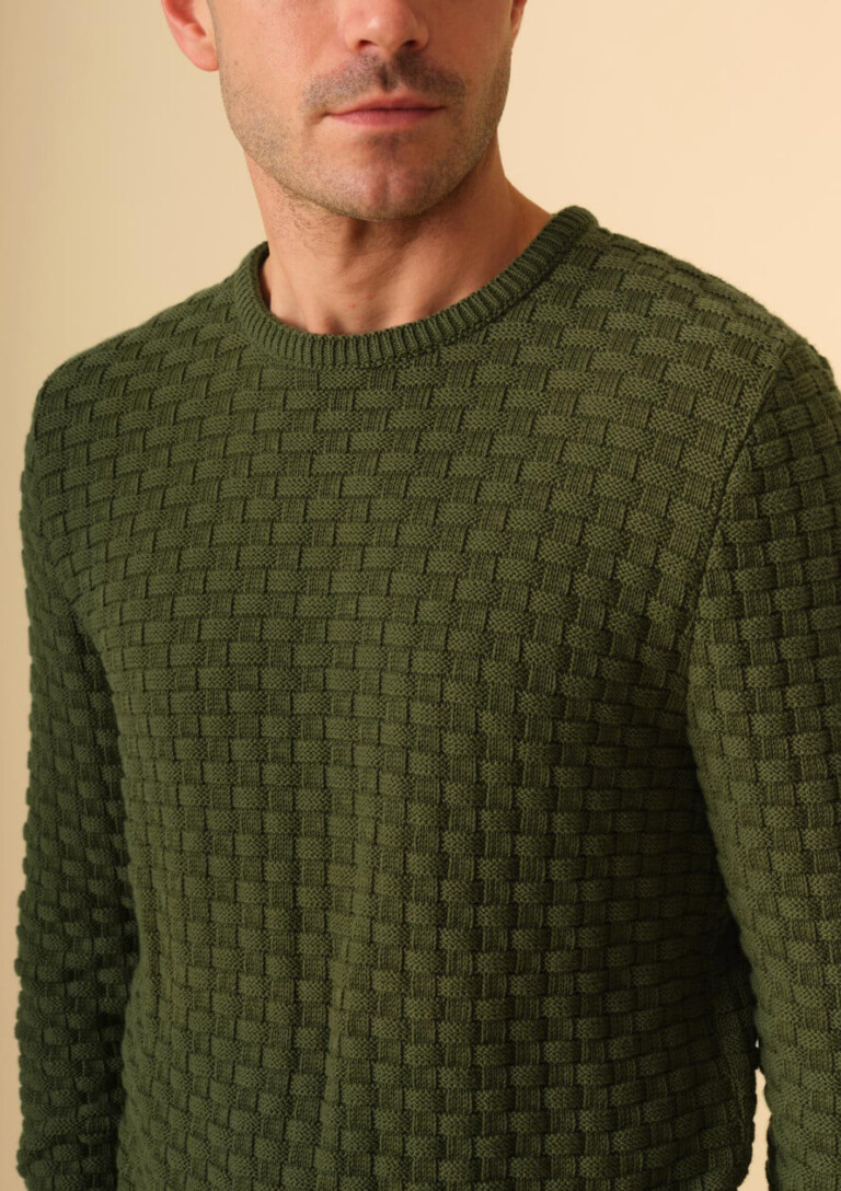 Montlimart - PULL DAMIER SAUGE