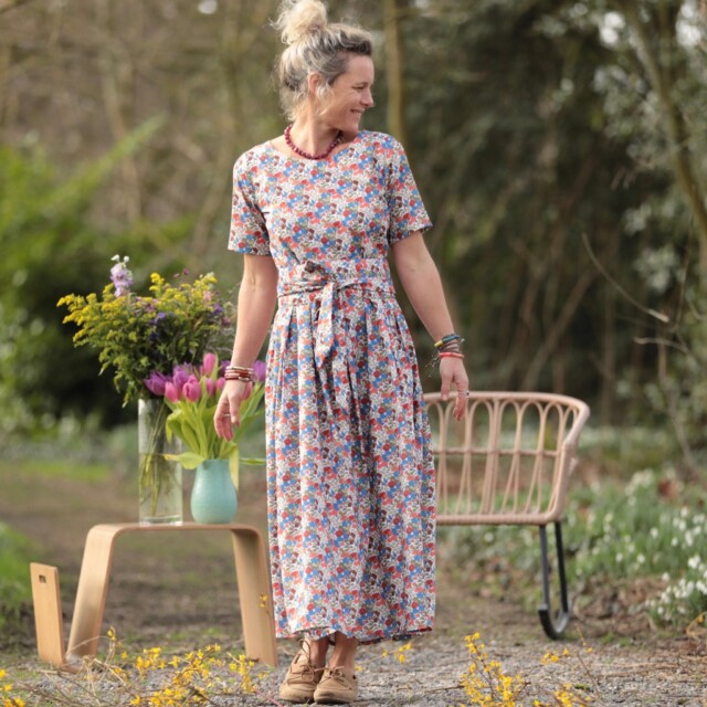 Quintessence - Robe Louisa - Coton Petit floral poétique