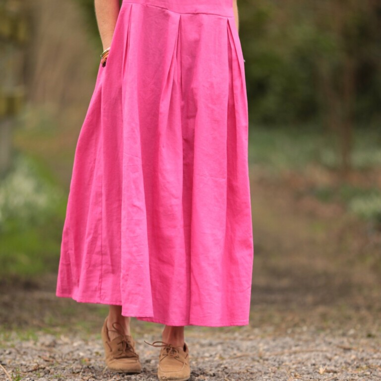 Meta SS25 - Robe Louisa - Lin fuchsia – M
