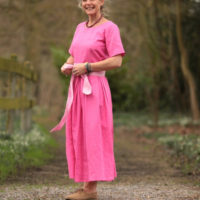 Quintessence - Robe Louisa - Lin fuchsia