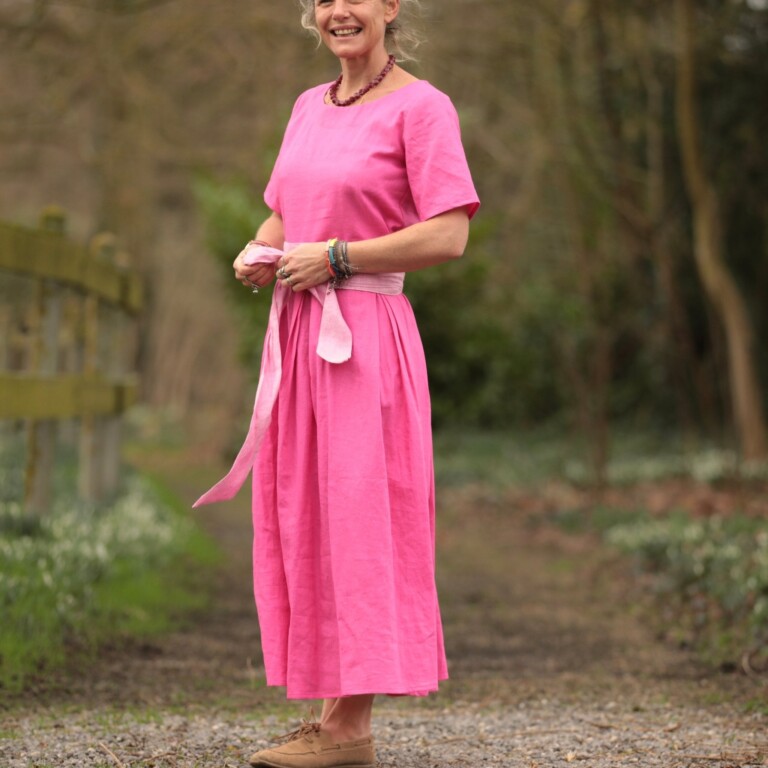 Meta SS25 - Robe Louisa - Lin fuchsia – M
